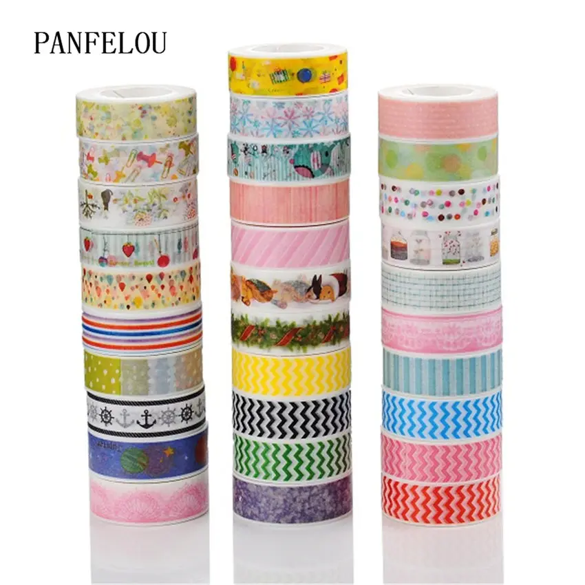 PANFELOU 1,5 см x 10 м следы кошка деления наклейки границы маскировки клейкая бумага васи ленты DIY Скрапбукинг руки счета