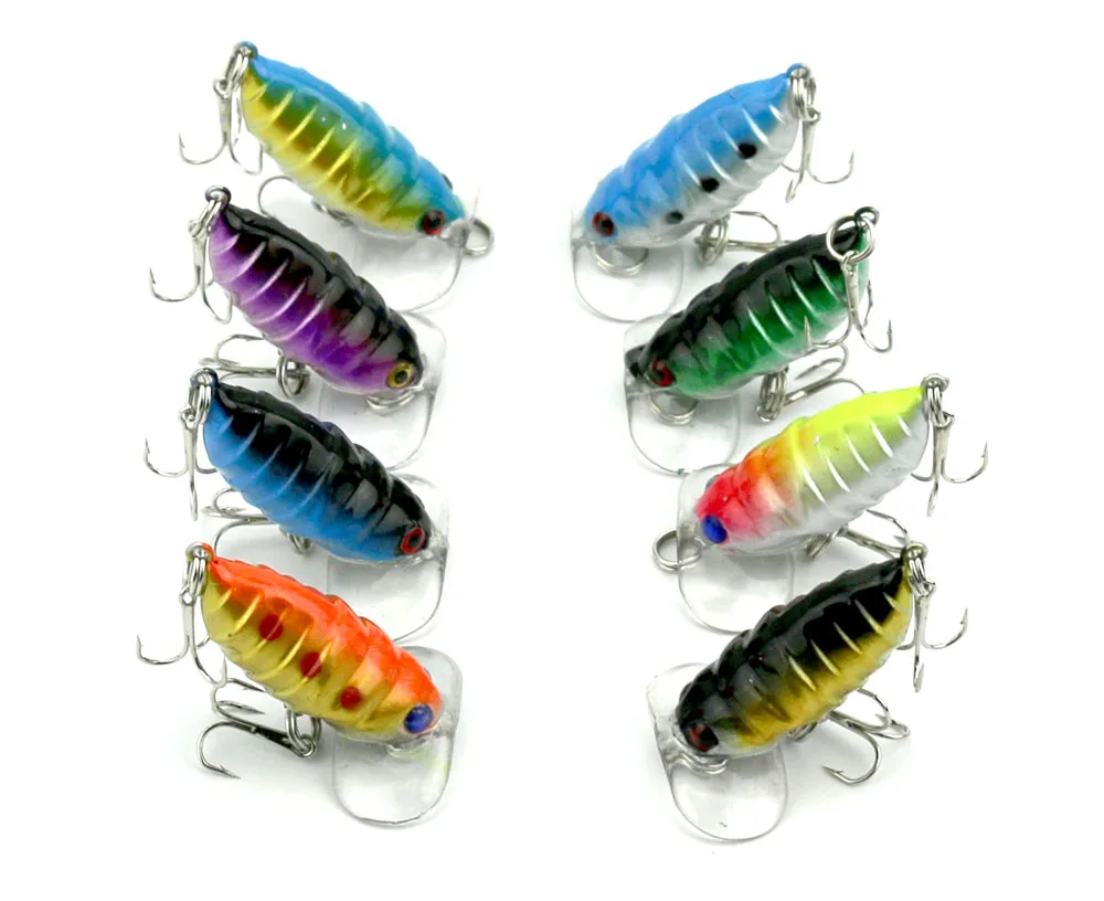

16pcs/lot 4cm 4.4g Cicada Plastic Flying Fishing Lure Insect Lures Top Water Isca Artificial Crank Bass Bait Fishing Tackle