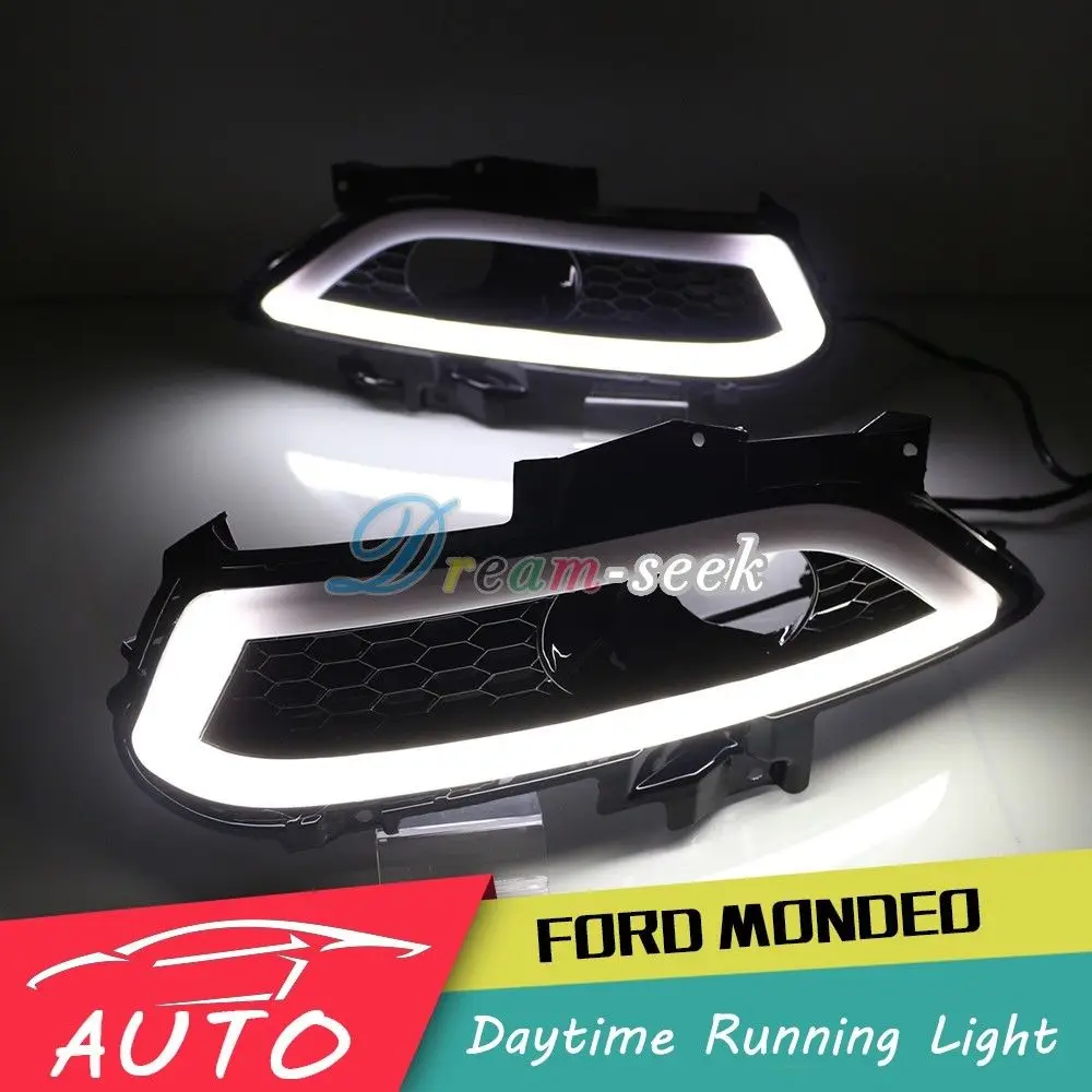DRL для Ford Mondeo Fusion 2013 2014 2015 2016 светодиодный светильник дневного света реле