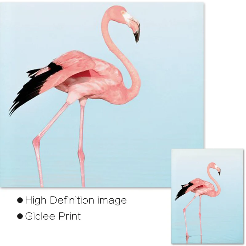 Настенный декор для пляжа с изображением фламинго морской пейзаж холст картина