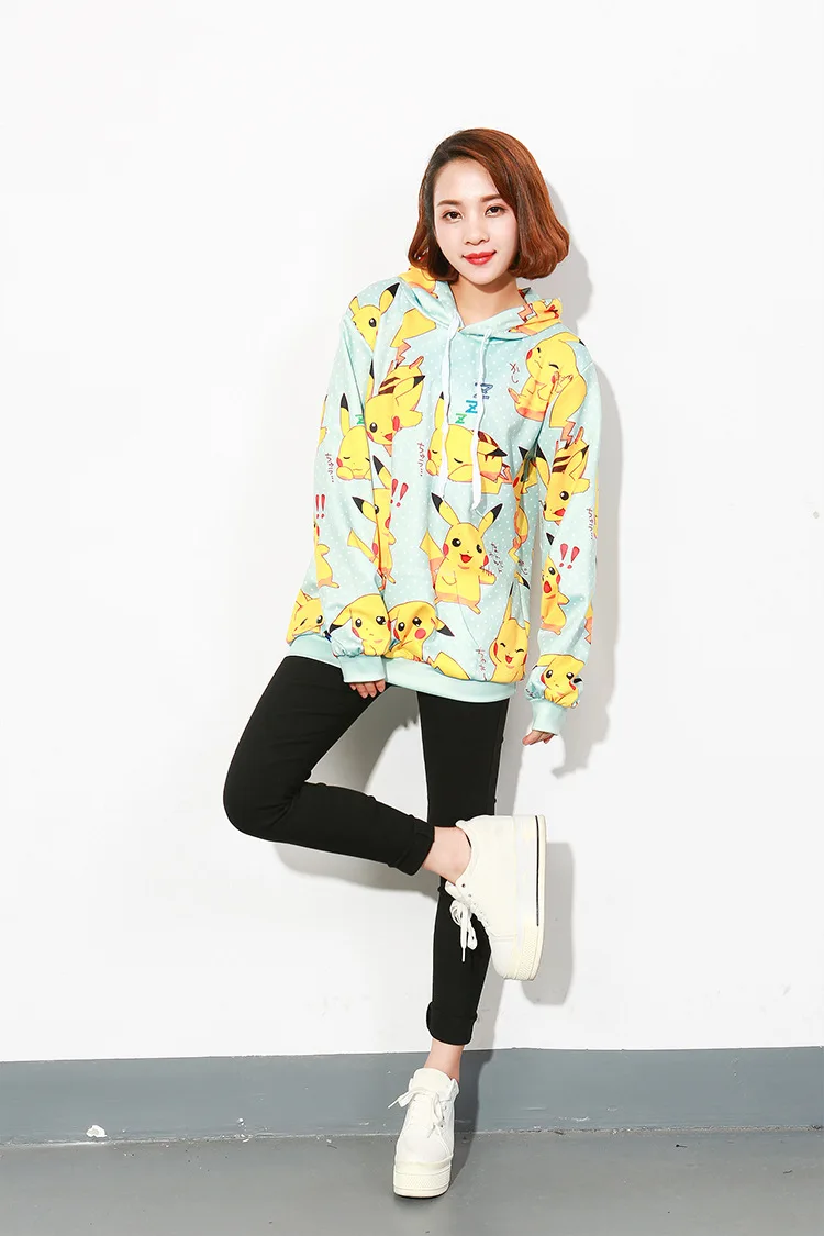 2018 Мужская и Женская Аниме Мой сосед Покемон го Пикачу Толстовка плюшевое Пальто