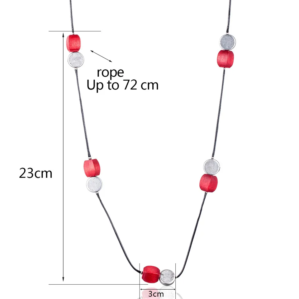 Женское винтажное ожерелье длинное с зелеными деревянными бусинами 2018|long necklace|bead