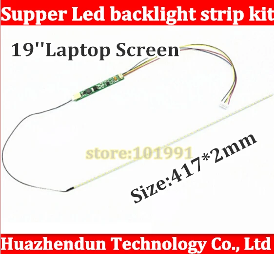 10pcs/lot 417mm 19'' Adjustable brightness led backlight strip kit,Update 19inch wide laptop LCD ccfl panel to LED