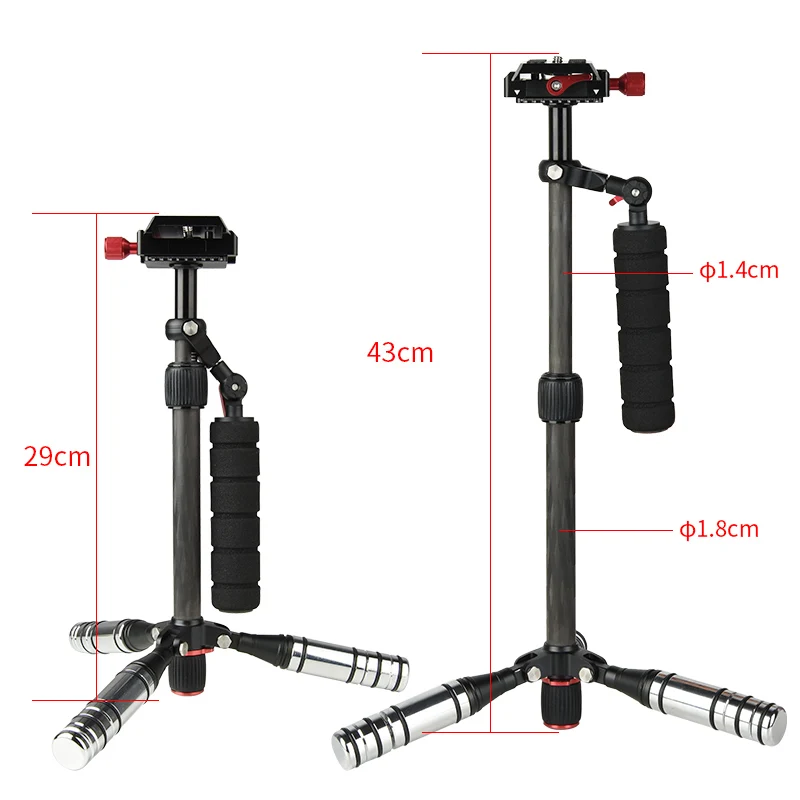 2017 New Handheld Carbon Fiber Adjustable Video Stabilizer System with Quick-Release Plate for DSLR Cameras &amp Camcorders | Электроника