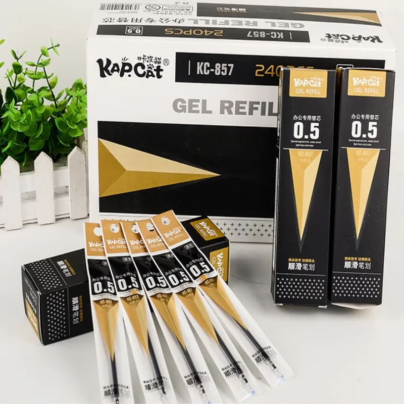 Zoca 0,5 мм 20 шт./кор. ручка заправка офисных стержни для ручек красный синий черный гель-чернила заправка канцелярские принадлежности Школьные принадлежности