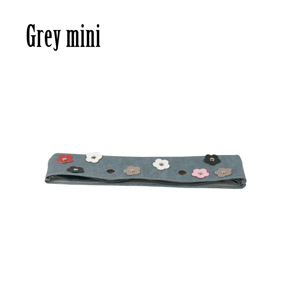 grey mini Новинка заклепки цветок ПУ отделка тонкое украшение для Obag Лето для женщин сумка Классическая мини для O сумка тела - Цвет: grey mini