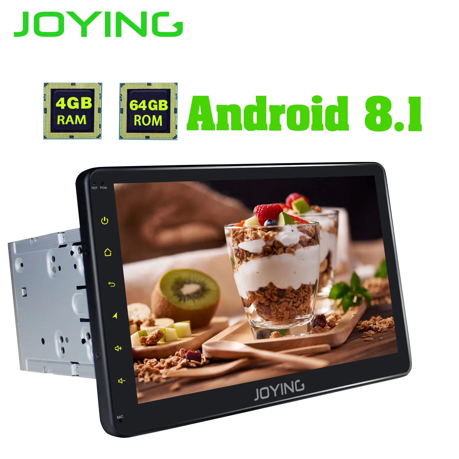 Автомобильный радиоприемник Android 8 1 2 din Восьмиядерный процессор 4 Гб + 64 ГБ 10 дюйма