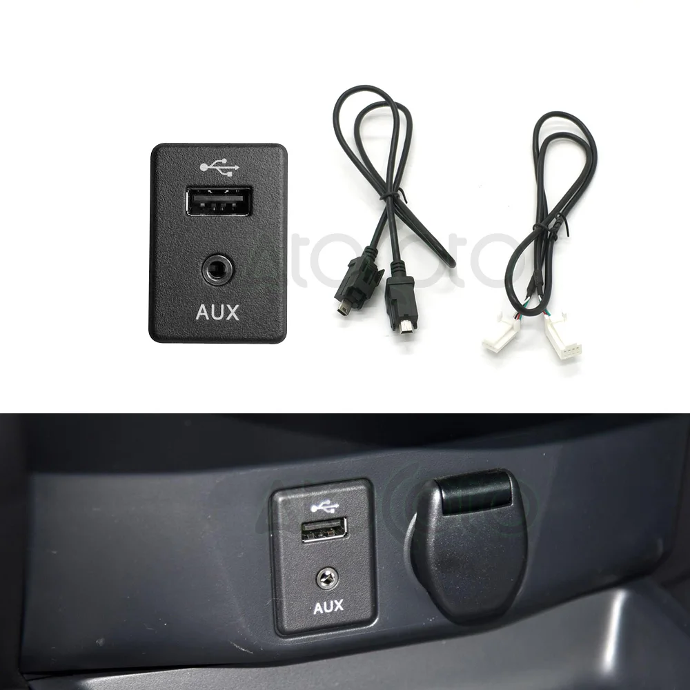 AtoCoto 4 PIN AUX Mini USB кабель Разъем для Nissan Teana X-trail Rogue Qashqai радио CD Navi DA интерфейс с светильник