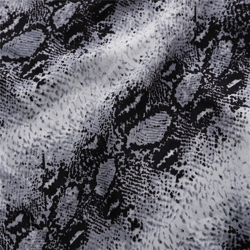 Женская юбка-карандаш со змеиным принтом повседневная облегающая