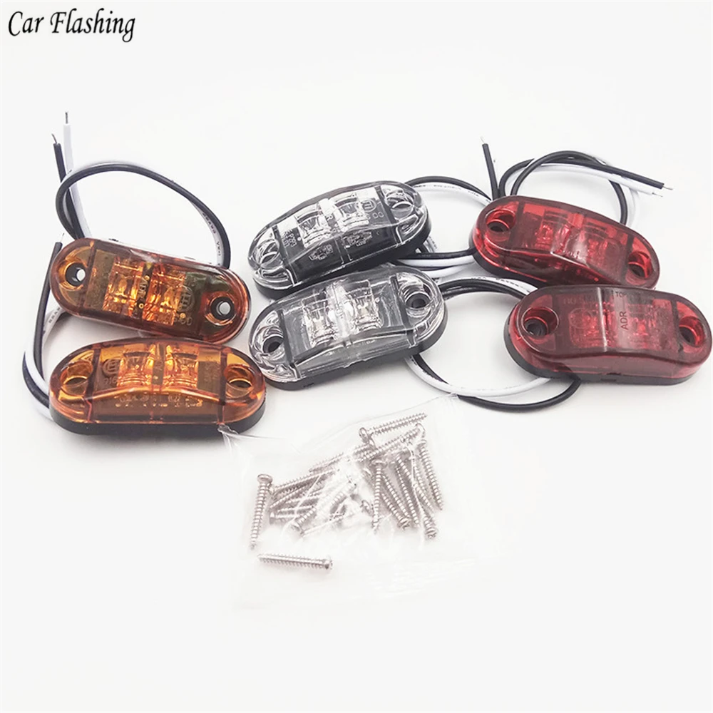 Автомобильная проблесковая 4 шт. грузовик боковой габаритный фонарь светильник