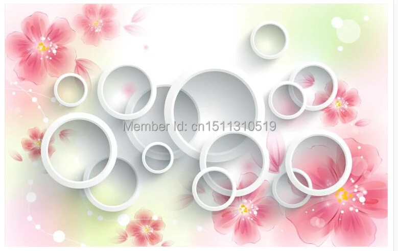 Free shipping custom 3D large murals simple flower television sofa bedroom wall wallpaper stereo | Обустройство дома