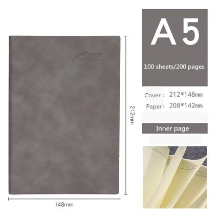 G 200 line pages Bullet Journal, блокнот, канцелярские товары, кожа, деловая запись для совещаний, А5, бумажный блокнот, для ежедневников, для школы, для офиса - Цвет: G 200 line pages
