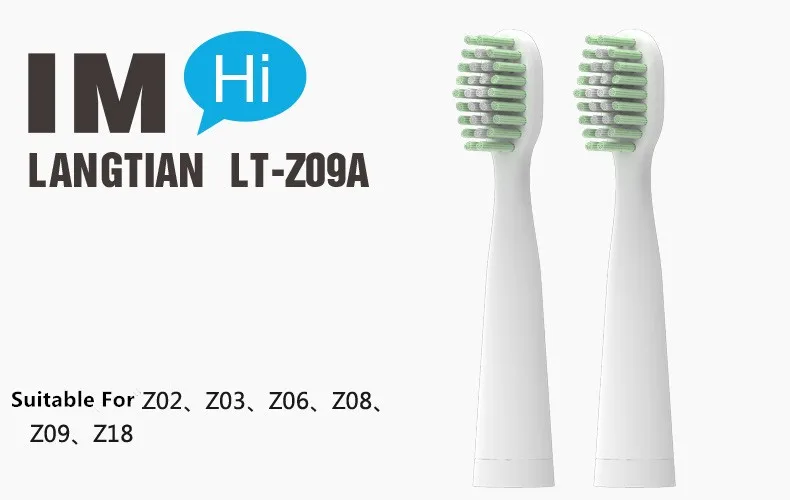 Сменные головки зубной щетки Langtian 4 шт. 2 сменные для электрической DUPONT Z02 Z03 Z06 Z08 Z09