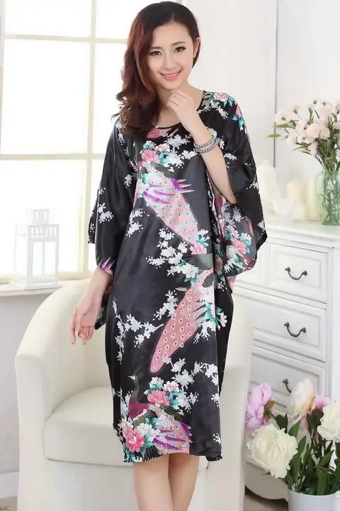 Горячая Распродажа женский халат летнее китайское женское кимоно банная рубашка