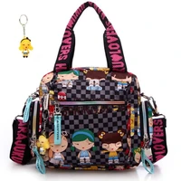 New Harajuku Doll key chain waterproof nylon handbag ladies bag one shoulder cartoon bolsos cross-body bags Handbags mother bag