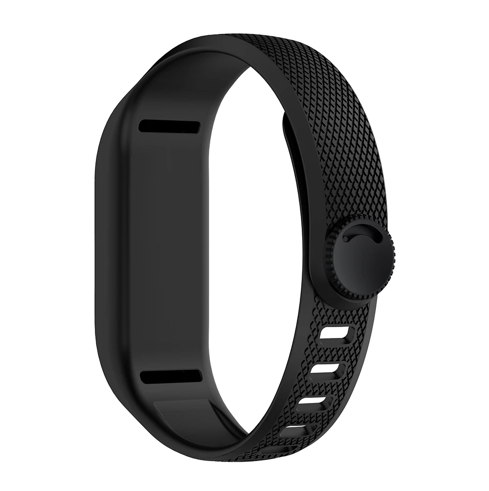 Ремешок для часов Garmin Vivofit 3, мягкий силиконовый сменный ремешок для наручных часов, аксессуар для наручных часов Garmin Vivofit 3 band - Цвет: Черный