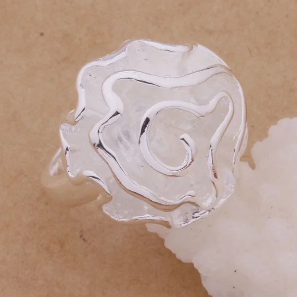 925 посеребренные ювелирные изделия модное кольцо с розой любимый подарок