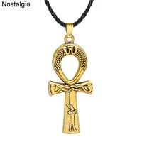nostalgia ankh cross charm egyptian jewelry egypt pendant amulet bronze necklace women men jewelery
