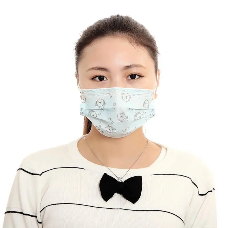 10 шт. одноразовая маска для рта женщин и девочек противодымчатая противопылевая