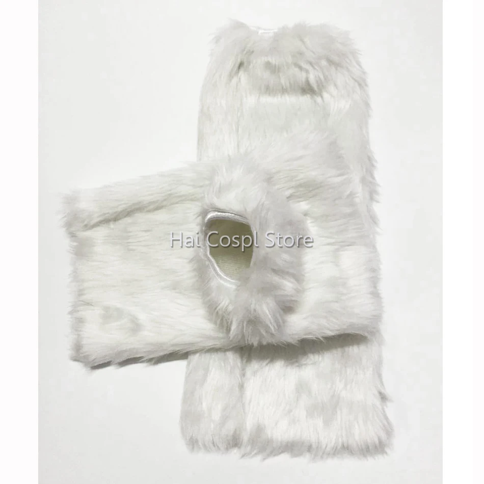 Женские ботинки с чехлом меховые гетры Рождественская белая теплая подошва для