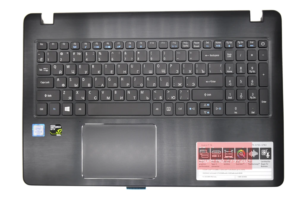 Новый ДЛЯ ACER F5 573G 572G E5 573 532G 557U V5 591 клавиатура с тачпадом plamrest подсветкой RU