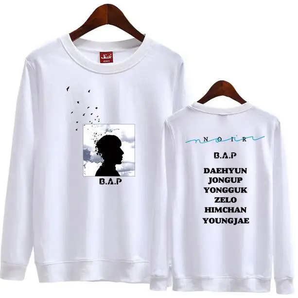 Весеннее Новое поступление kpop bap b. a. p новый альбом noir portrait/имя участника свитшот с