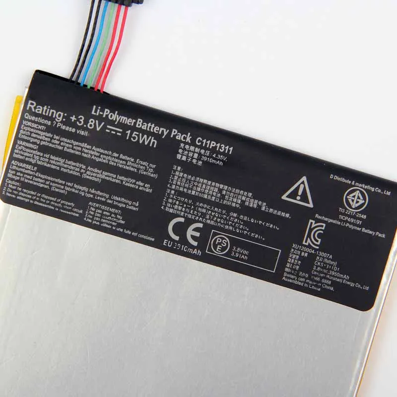 Аккумулятор высокой емкости C11P1311 для ASUS MeMO Pad HD 7 K00S ME175KG ME7510KG Dual SIM HD7 3910mAh