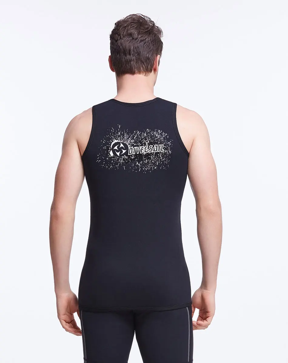 Неопреновый жилет 3 мм гидрокостюм с верхней молнией спереди для дайвинга