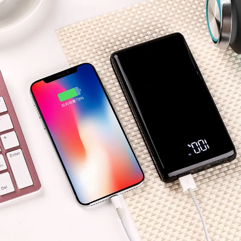 (Без батареи) двойной USB выход 6x18650 аккумулятор DIY Блок внешнего аккумулятора