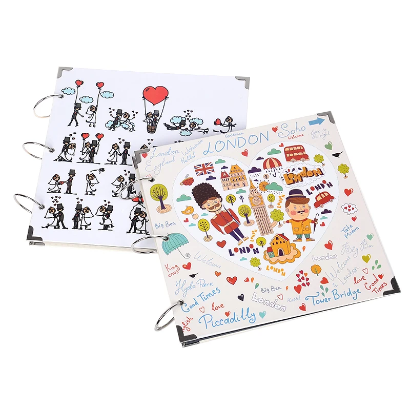 Альбом для свадебных альбомов История любви 12 дюймов винтажные черные листы