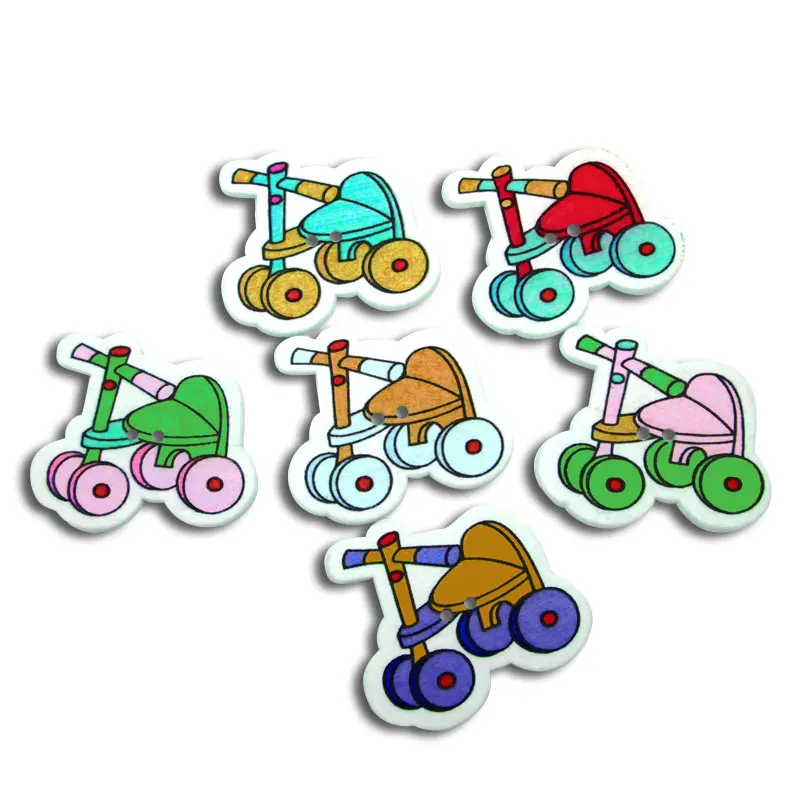 Baby Carriage31x27mm 50 шт. Смешанные Детские товары деревянные пуговицы для одежды рукоделие Скрапбукинг деревянные ботоны декоративные поделки Diy аксессуары - Цвет: Baby Carriage31x27mm