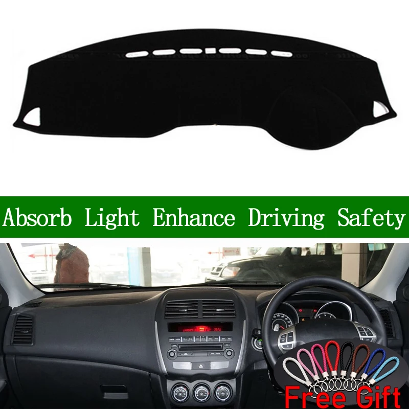 

Для Mitsubishi ASX 2013 2014 2015 2016 2017 2018 2019 крышка правой стороны приборной панели автомобильные наклейки коврик для приборной панели аксессуары для и...