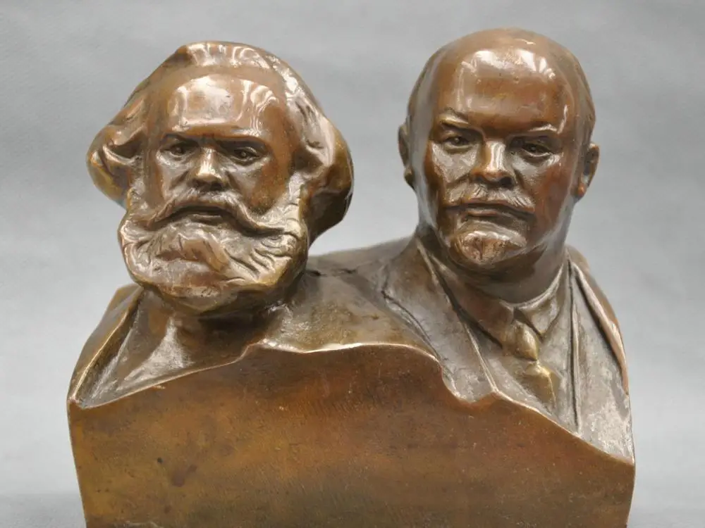 6 ''Великий коммунистический Маркс и Ленин Бюст Бронзовая статуя|statue bronze|statue