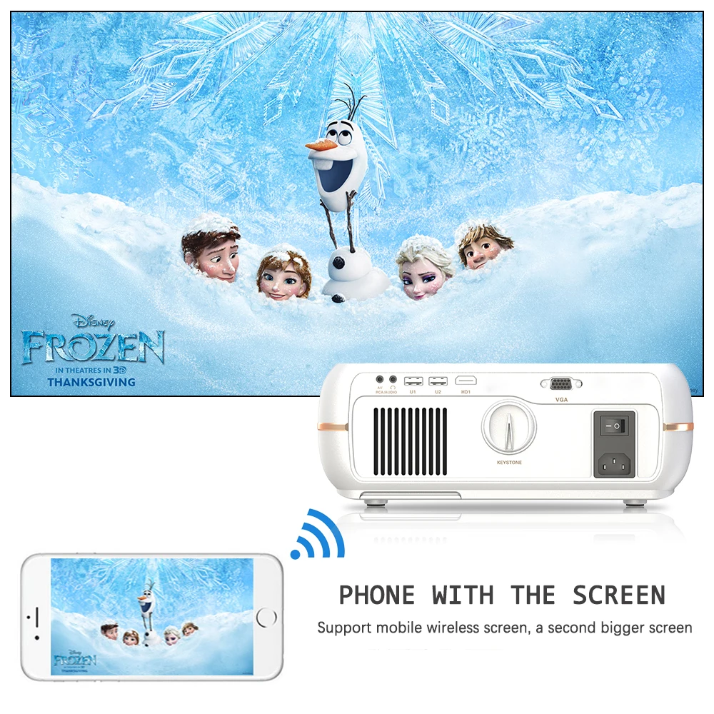 Светодиодный проектор Salange A10 1080P Android 6 0 4200 люмен Wi Fi HDMI Bluetooth домашний кинотеатр Full