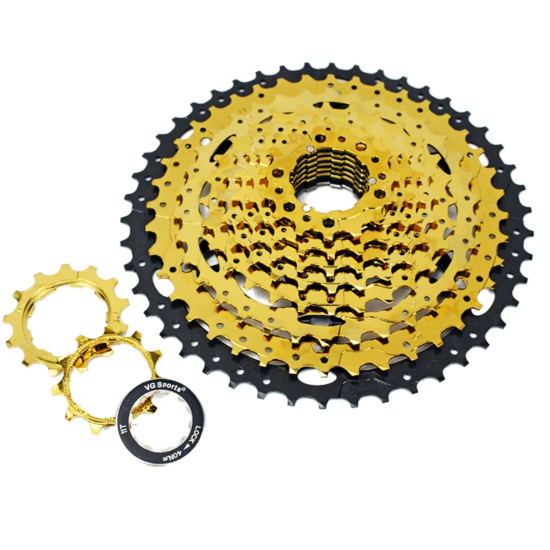 VG Спортивная Сверхлегкая MTB 10 скорость 11-46T кассета велосипедная обгонная муфта Золотая Звездочка cdg 10S горный велосипедный маховик 46T