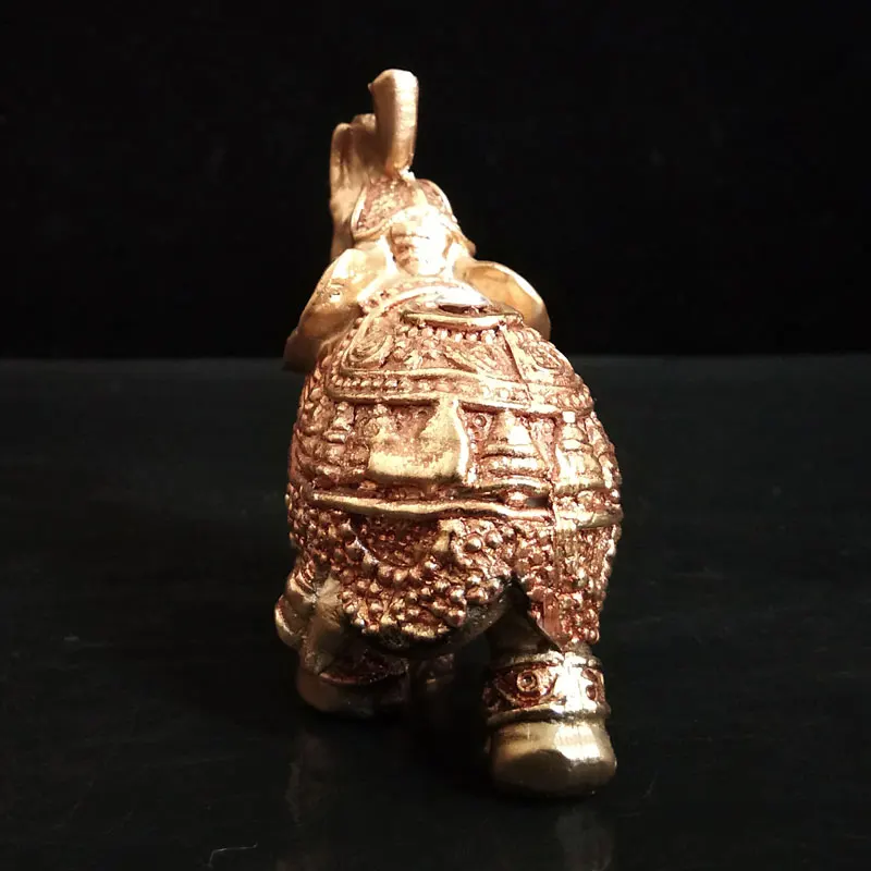 Статуи золотистого цвета украшение для офиса сада фигурки из смолы подарки на