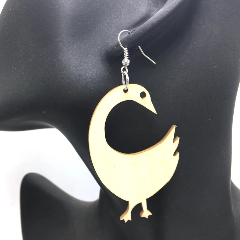Бесплатная доставка! Деревянные серьги Adinkra Symbol Sankofa (bird)|wooden earrings|earrings free shippingadinkra