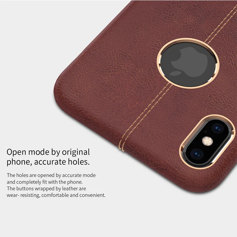Чехол для телефона Nillkin для iPhone XS Max, кожаный чехол для задней панели, чехол для телефона iPhone XS Max, Роскошный Ретро Чехол, ультра тонкий Caso