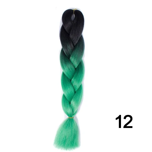 Beyond beauty Ombre Jumbo синтетические плетеные волосы, вязанные крючком волосы, огромные косички, прически - Цвет: 12