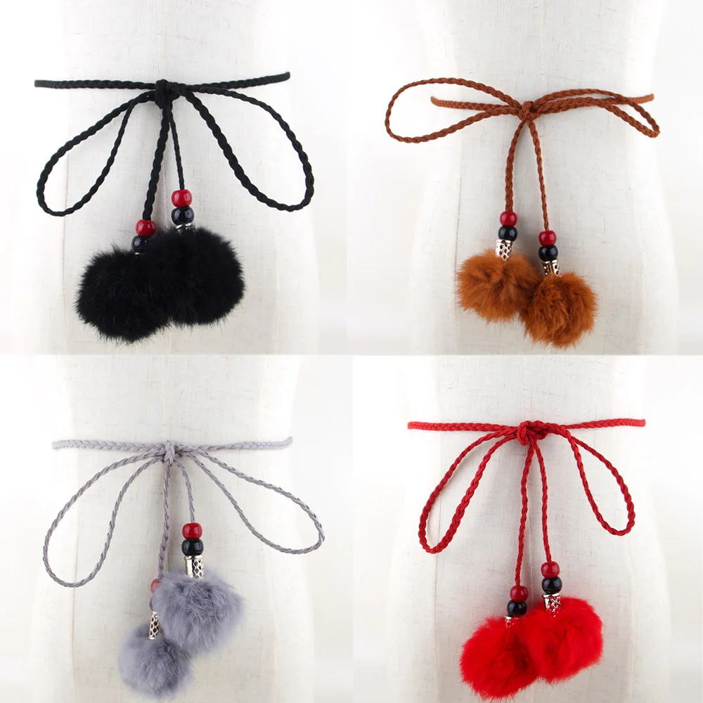 

Женский Плетеный плетеный тонкий пояс, повседневный УЗЕЛКОВЫЙ пояс с бальным платьем BLTLL0320