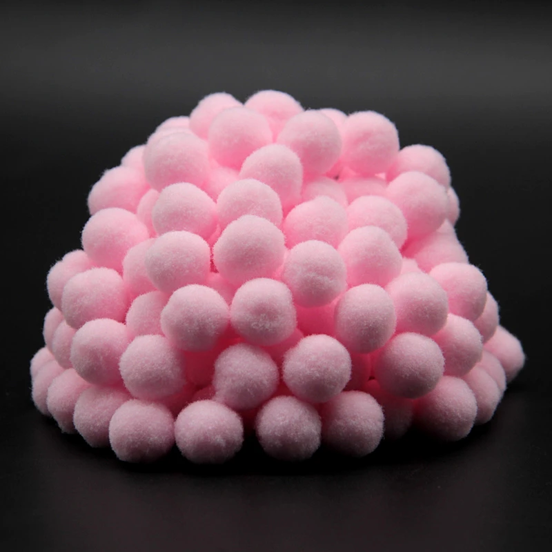 13 pink Помпоны 15 мм помпоны многоцветные шары ленты меховые поделки DIY мягкие понпоны Свадебные украшения для шитья на ткани аксессуары 20 г - Цвет: 13 pink