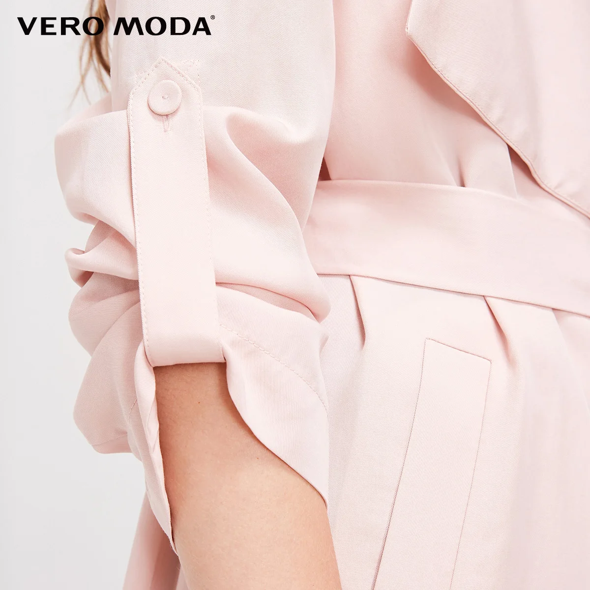 Vero Moda Женские OL стиль лацкан драпировки удлиненная ветровка | 318321513