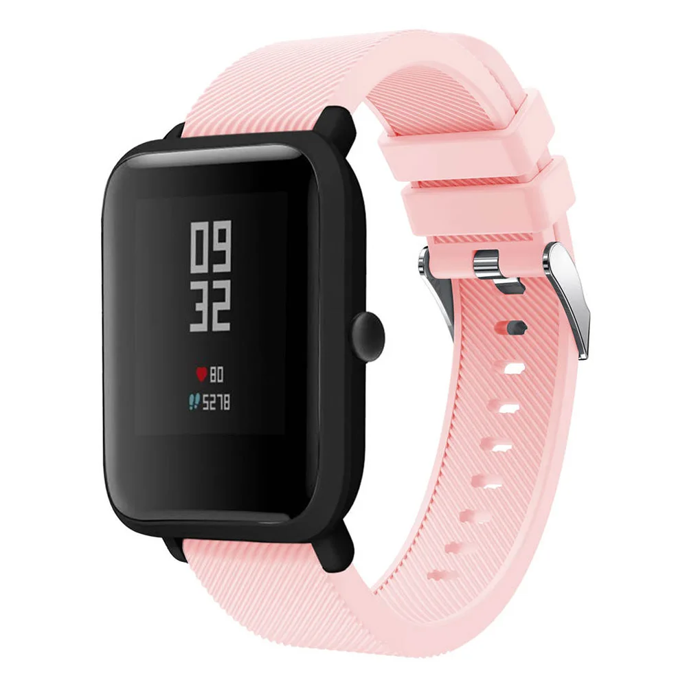 20 мм силиконовый ремешок для наручных часов Huami Amazfit Bip Youth Lite Band xiaomi huami amazfit BIT PACE