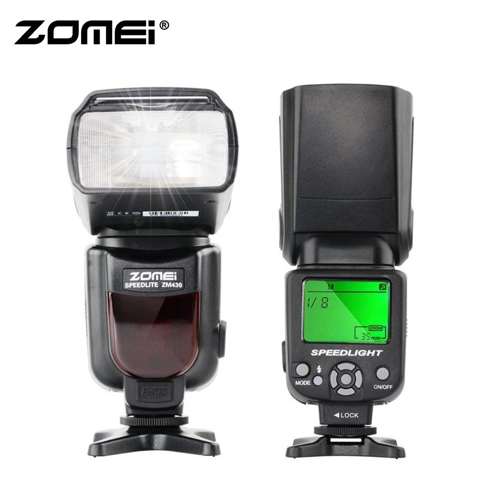 Zomei ZM430 ЖК-дисплей Дисплей Блиц Вспышка Speedlite для Nikon D5500 D3300 D7200 D3400 D5300 D500 D7500 D750 D5600 для Canon PK VK430