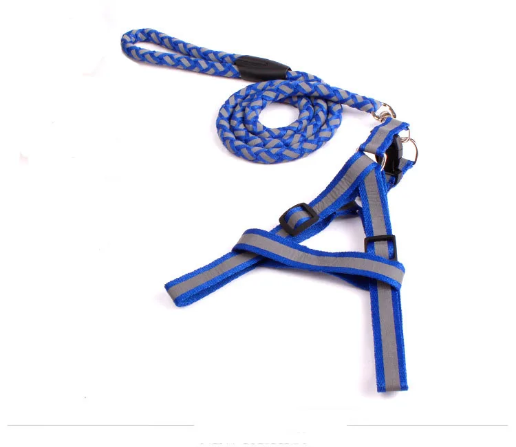 Harness Leashes Set Нейлоновый Плетеный собачий поводок Комплект поводков Светоотражающий Поводок для собак поводки для маленьких и крупных собак ходьба обучение Прямая - Цвет: Harness Leashes Set
