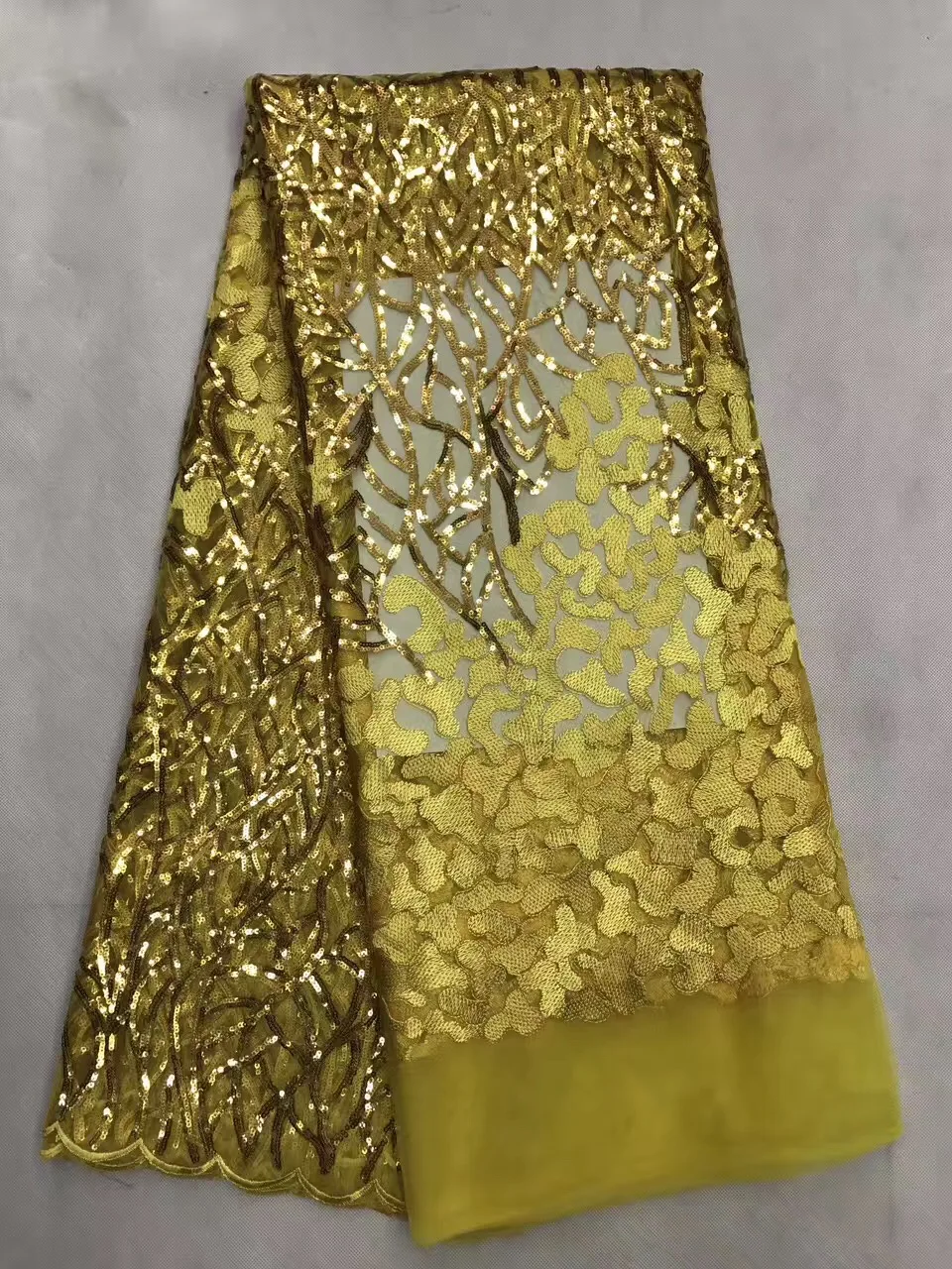 

11 Colors (5yards/pc) High Quality African Sequins Lace Fabric Shining French Net Lace Fabric for Making Party Dress ALC-Z011