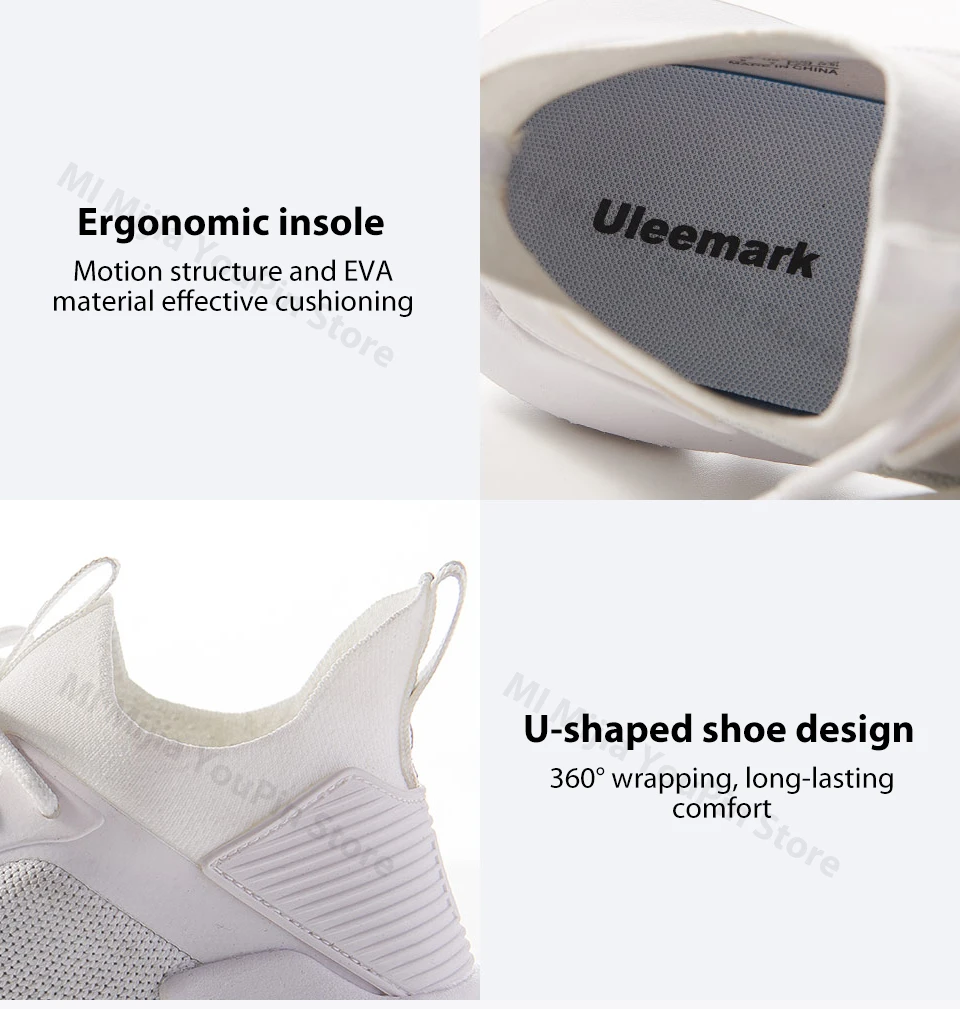 Оригинальные Xiaomi Uleemark мужские и женские повседневные туфли Lac-up легкая мужская обувь удобные дышащие Прогулочные кроссовки