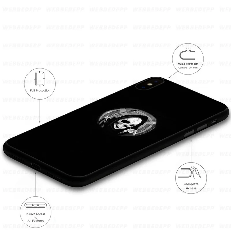 WEBBEDEPP Grim Reaper Череп Мягкий силиконовый чехол для iPhone 11 Pro Xr Xs Max X или 10 8 7 6 6S Plus 5 5S SE Case