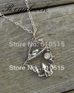 

Regalrock The Roswell Rainbow Moonstone Off Centre Flying Saucer UFO Necklace