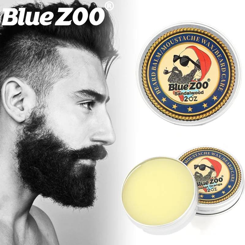 Blue ZOO 60 г натуральный органический бальзам для бороды воск усов лица роста волос